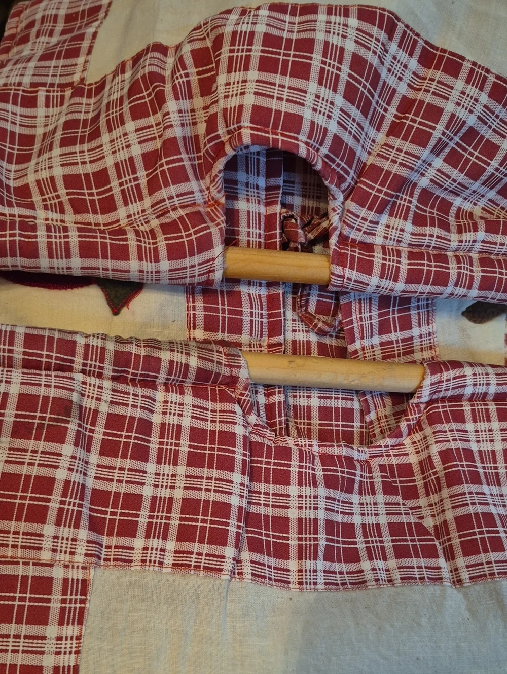 Pie Plate Carrier Plaid Wooden Handles Apple Cherry Pie Holder Cottagecore Farm